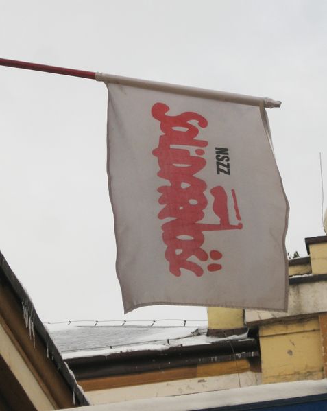 Soubor:Flag of trade union solidarnosc.jpg