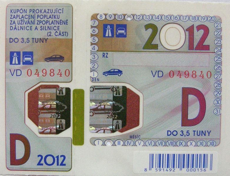 Soubor:2012 czech vignetta tall road tax.jpg