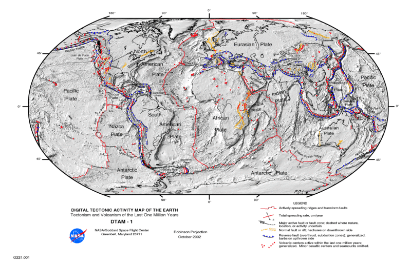 Soubor:Plate tectonics map.gif