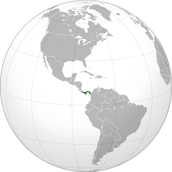 Soubor:Panama (orthographic projection).png