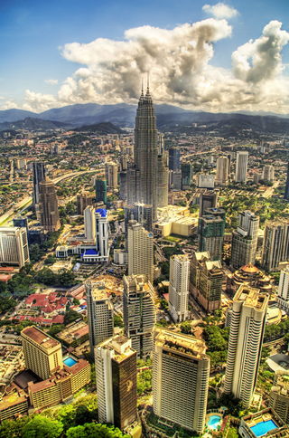 Kuala Lumpur je hlavní a největší město Malajsie (HDR)