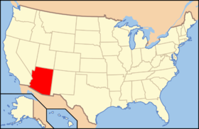 Arizona na mapě USA