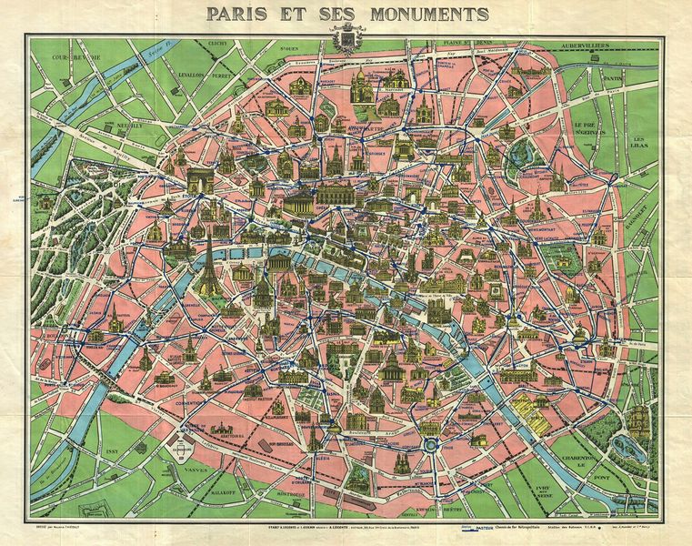 Soubor:1920s Leconte Map of Paris w-Monuments and Map of Versailles - Geographicus - ParisVersailles-leconte-1920s - 1.jpg