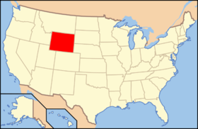 Wyoming na mapě USA
