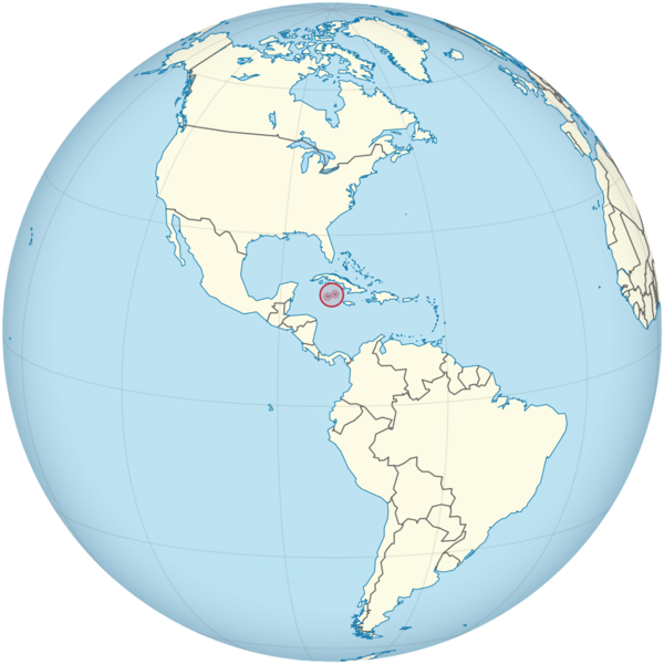 Soubor:Cayman Islands on the globe (Americas centered).png