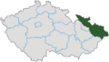 Někdejší Slezská expozitura země Moravskoslezské na mapě dnešního Česka.png