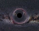 A simulated Black Hole of ten solar masses as seen from a distance of 600 km