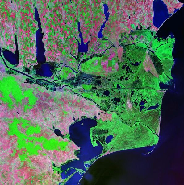 Soubor:Danube delta Landsat 2000.jpeg