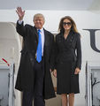 Donald Trump and Melania Trump arrive in Washington 01-19-17.jpg