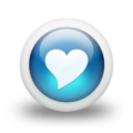 Glossy 3d blue heart.png