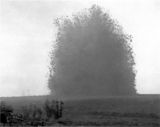 The explosion of the mine beneath Hawthorn Ridge Redoubt on July 1, 1916.