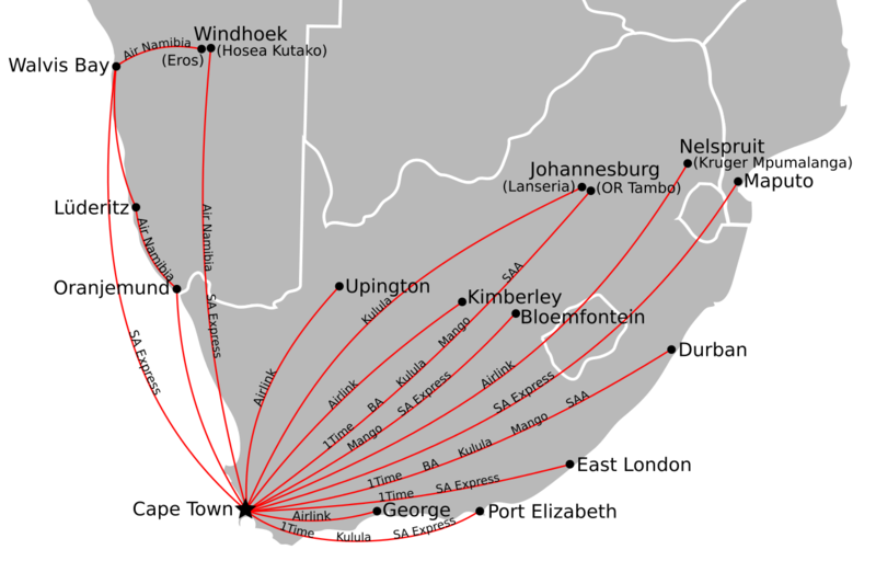 Soubor:Regional flights from Cape Town International Airport.png