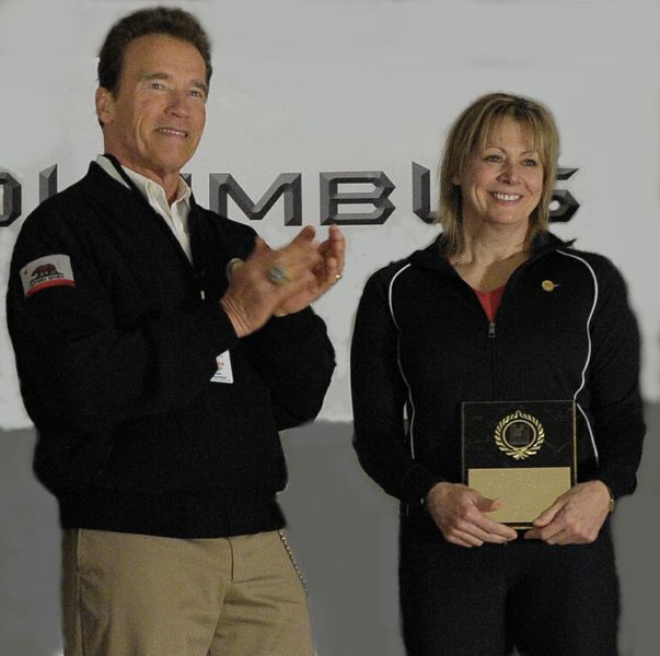 Soubor:Arnold Schwarzenegger and Karyn Marshall.JPG