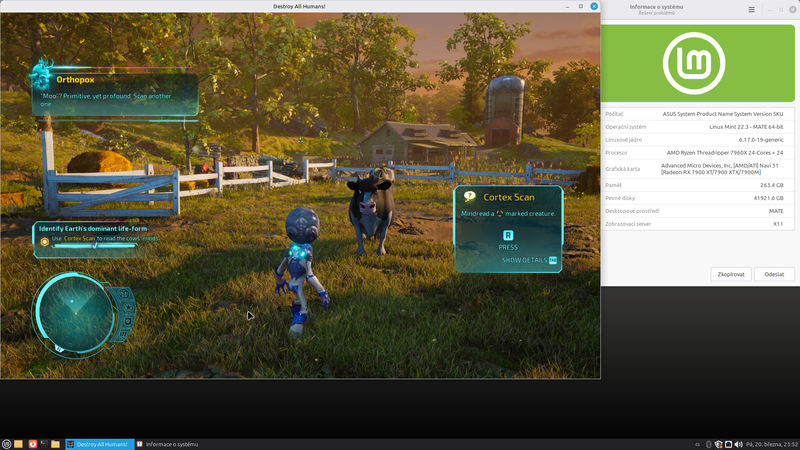 Soubor:Destroy All Humans!-Wine-Linux Mint-02-2026.png