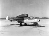 Heinkel He 162 během poválečných zkoušek v USA