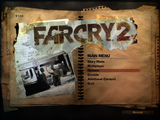 Hlavní menu hry Far Cry 2
