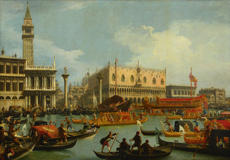 Soubor:Canaletto - Bucentaur's return to the pier by the Palazzo Ducale - Google Art Project.jpg