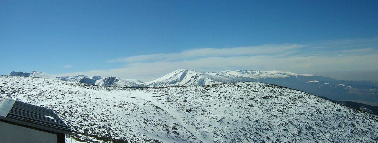 Zimní panorama ze severovýchodní Rily z vrcholu Jastrebec
