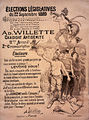1889 French election poster for antisemitic candidate Adolphe Willette.jpg