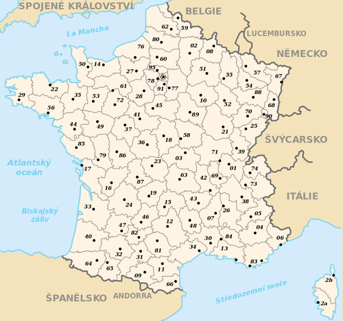 Francouzské departementy a regiony
