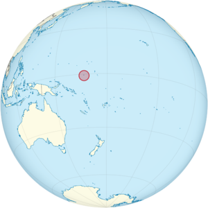Nauru on the globe (Polynesia centered).png